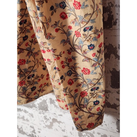 House Of‎ Harlow Peasant Top Womens Size Large Floral Beige Ruffle Neckline - Picture 11 of 16